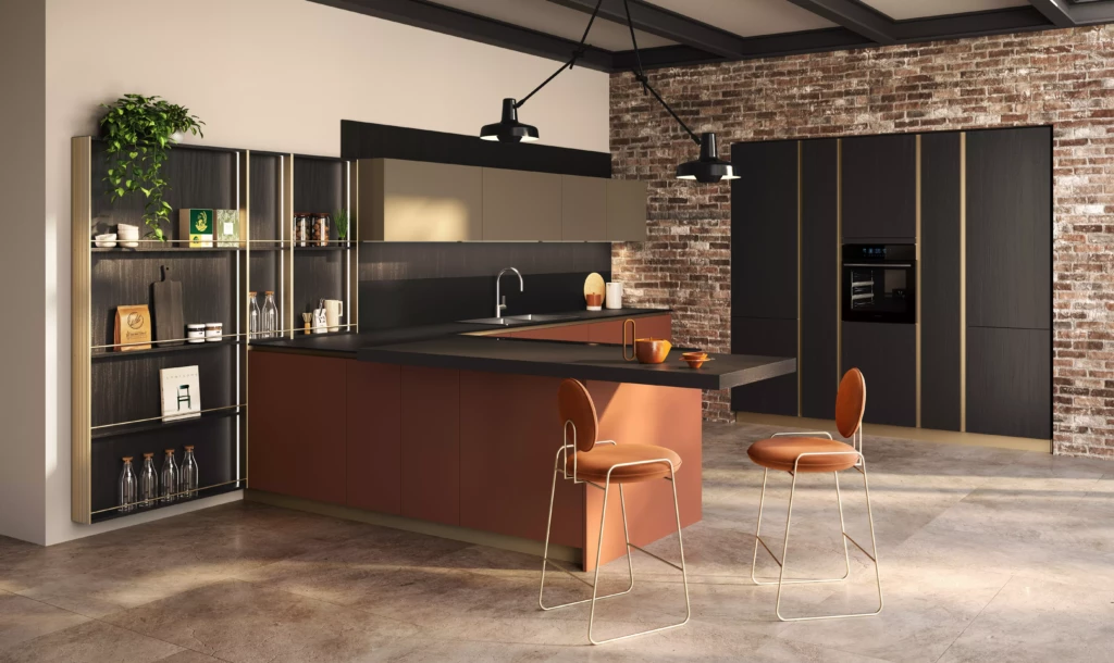 Cuisine couleur bois sur mesure